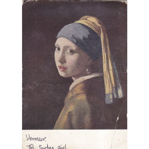 Colour Postcard - Turban Girl - Girl with a Pearl - Vermeer