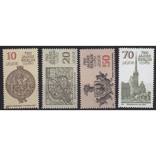 GERMANY DDR [1986] MiNr 3023-26 ( **/mnh ) Bauwerke
