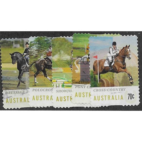 AUS 2014 (SET)(S/A) 'EQUESTRIAN EVENTS (5v) ' FINE USED (EBID64-429)