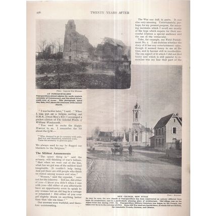 AT FRONCQUEVILLERS, Gommecourt, France 1917 WW1 photograph from magazine... =