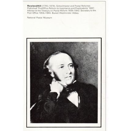 Rowland Hill National Postal Museum Postcard Series 1/3 Unused VGC