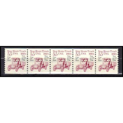 2125a 5.5c Star Route Truck Fine MNH Dry Gum PNC 1/5 X0471