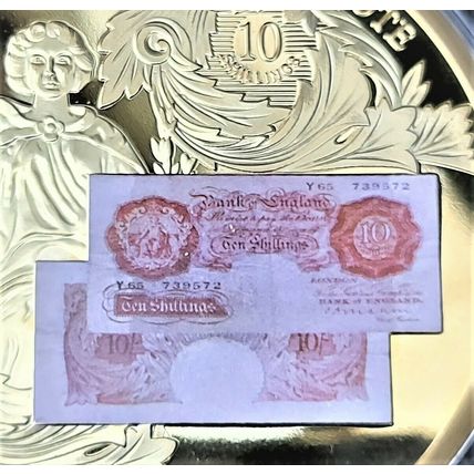 6 NEW SUPERSIZED 24CT GOLD PLATED PROOF BRITISH BANKNOTES COMMEMORATIVE COINS