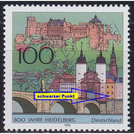 GERMANY BUND [1996] MiNr 1868 F2 ( **/mnh ) [01] Plattenfehler