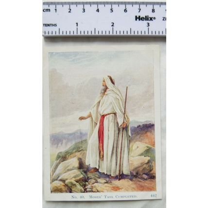 Vintage: Scholar's Lesson Pictures No. 40 Moses Task Completed