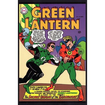 The Green Lantern vs The Guardians Issue 40 1965 Comic Book Postcard