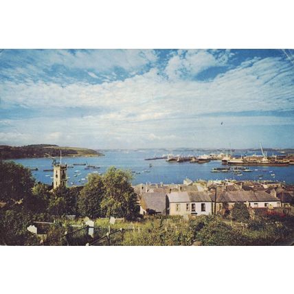 Postcard Falmouth harbour, Cornwall