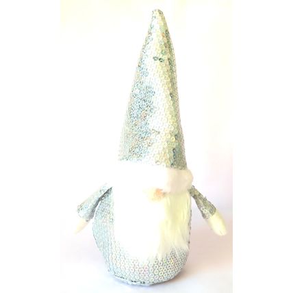 Christmas Gonk Silver Sequins 26 CM