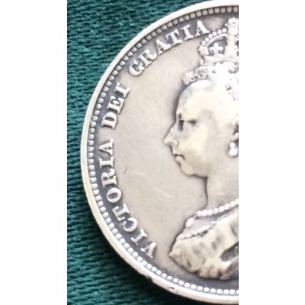 Queen Victoria 1887 Shilling .925 Sterling Silver Coin Collectable Coin