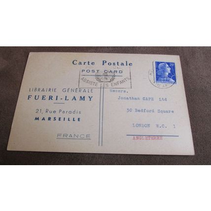 X4 1957 France postcard Covers - Book / Library request, Librairie Fueri-Lamy