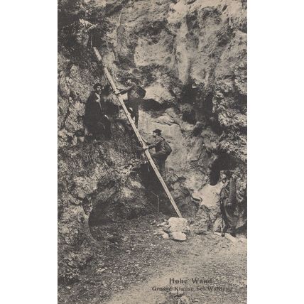 Hohen Wand Mountain Climbing Old Austrian Postcard & Frank