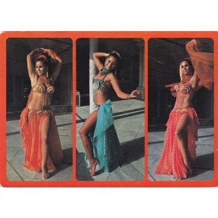 Danseuse Ahlem Tunisia Postcard posted 1982 crease