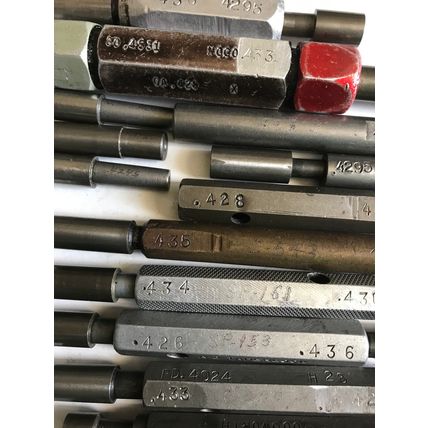 MIXED LOT GO NO GO PLUG GAGES,.420,.421,.427,.435,.428,.433,.424  ,.426,.436 ,ES