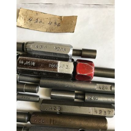 MIXED LOT GO NO GO PLUG GAGES,.420,.421,.427,.435,.428,.433,.424  ,.426,.436 ,ES