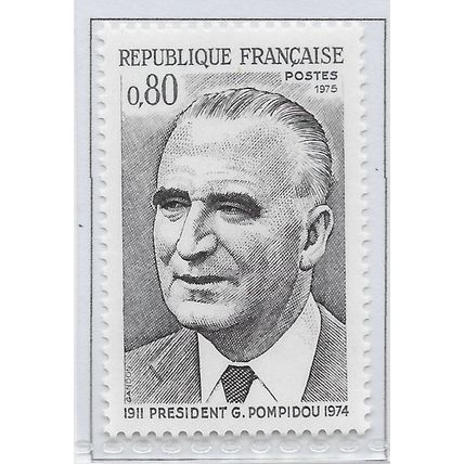 FRANCE 1975 MINT UNMOUNTED MNH PRESIDENT POMPIDOU GANDON ENGRAVED