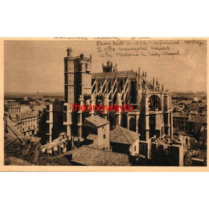 Narbonne, Cathedrale St Just, France, 470 Yvon Postcard, 1920s