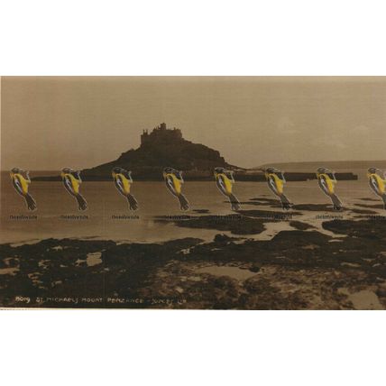 St Michael's Mount, Penzance, Cornwall, 8019 Judges Postcard, 1930s