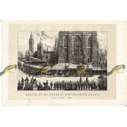 Arrival Of Queen Victoria, Westminster Abbey, Jubilee 1887, Book Illustration