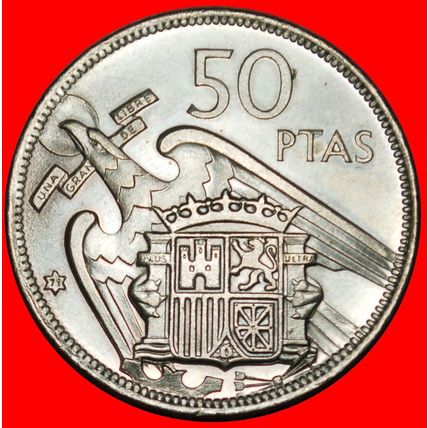 Ⰶ GENERALISSIMO FRANCO (1936-1975): SPAIN ★ 50 PESETAS 1971★LOW START★NO RESERVE