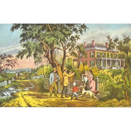 AMERICAN COUNTRY LIFE - OCTOBER AFTERNOON 1952 Frances Flora Bond Palmer PRINT