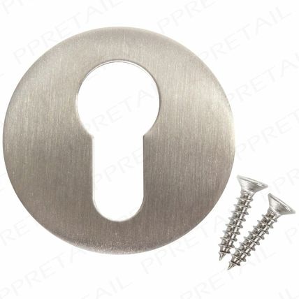 50mm STAINLESS STEEL ESCUTCHEON Key Hole Lock Cover Euro Profile EASY FIT PLATE