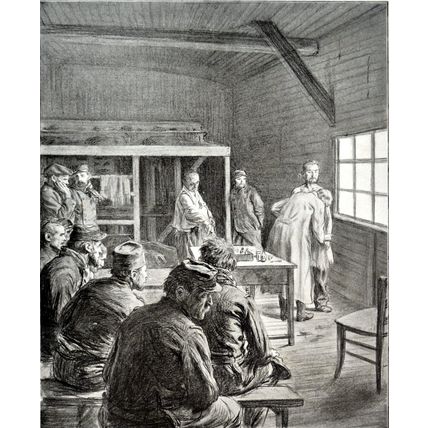 FIELD WORK DURING THE WAR 1915 Louis Rémy Sabattier FRANCE WORLD WAR I PRINT