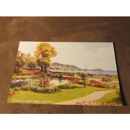 1930s Postcard - Torquay from Abbey Gardens - Devon - Artist A90