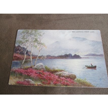 1930s Valentines Postcard - Ben Lomond from Luss - Artist A355