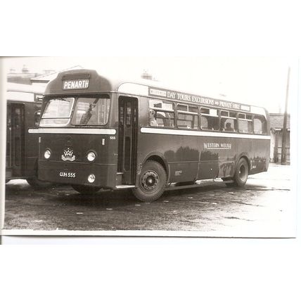 Black & White Photograph of Western Welsh Omnibus Co. Ltd. - GUH 555