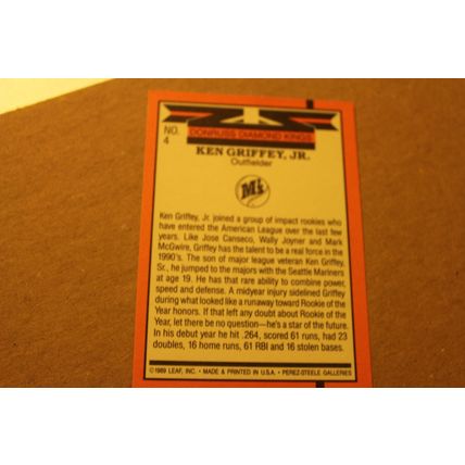 1989 donruss baseball diamondkings ken griffey jr. card#4