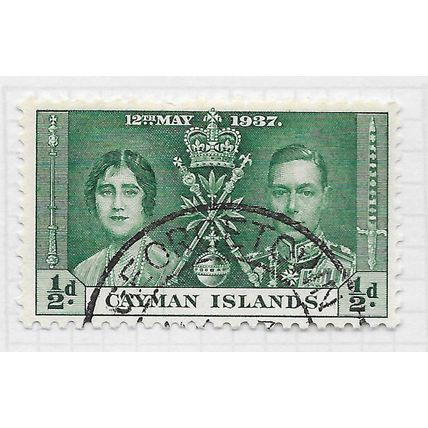 CAYMAN ISLANDS 1937 KG6 CORONATION SG112 USED 112 SG