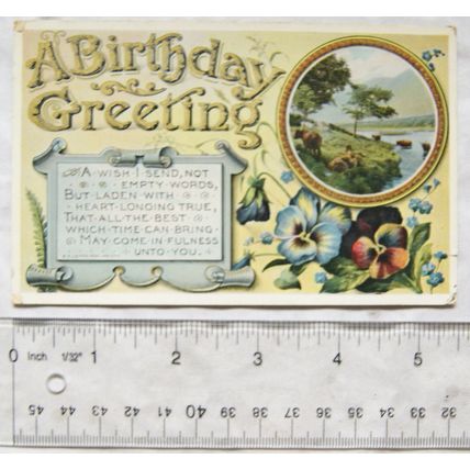 1908 postcard A Birthday Greeting