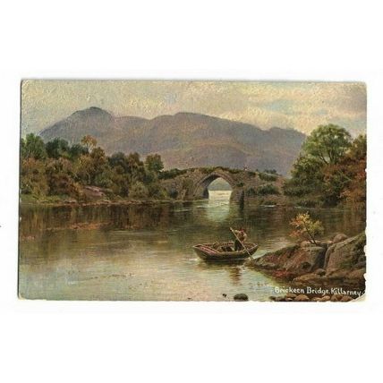 Brickeen Bridge, Killarney, Ireland, Postcard.