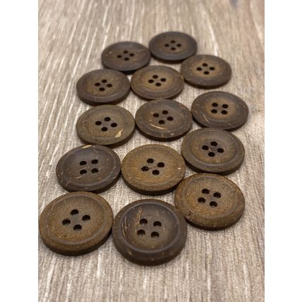 19mm Vintage Natural Wooden Buttons 4 Hole Cardigans Old Looking Sewing Knitting
