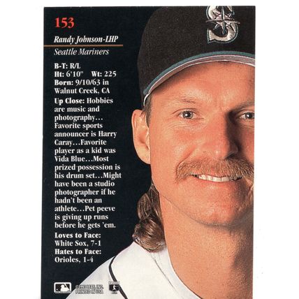 1993 Studio #153 Randy Johnson Seattle Mariners (509)