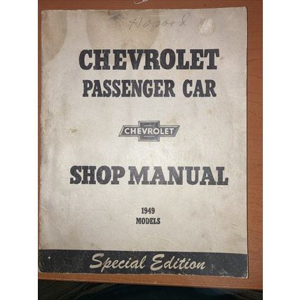 ORIGINAL 1949 CHEVROLET PASSENGER CAR SHOP MANUAL SERVICE REPAIR Special Edition