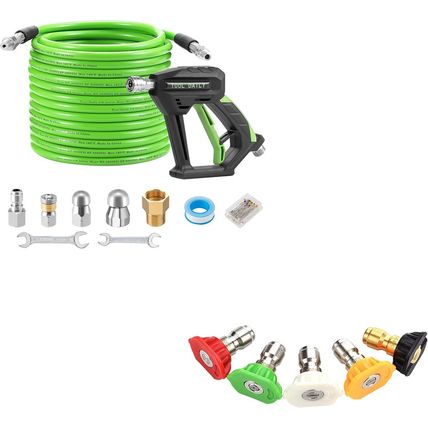 Tool Daily Sewer Jetter Kit for Pressure Washer 50 FT, Pressure Washer Spray Noz