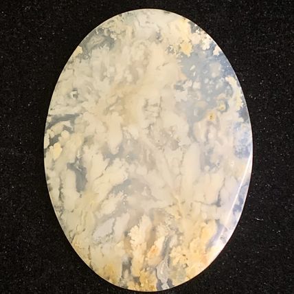 Plume Flower Agate Oval Cabochon Natural Polished Crystal Cab 2"x1.5" 12g 60 CTS