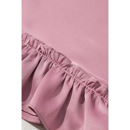 Toadstool Satin Ruffle Sleeve Top