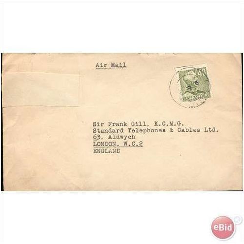 Sweden Airmail 1945 - SG 241 - Airmail to England from Malmo