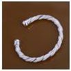 925 Sterling Silver Mesh Twisted Wire Bangle Bracelet