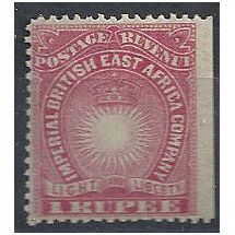 British East Africa 1890 SG14 1 Rupee Carmine Mounted Mint . .