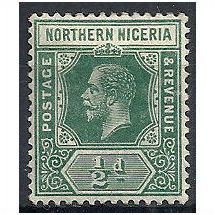 Northern Nigeria 1912 SG40 1/2d Deep Green Mounted Mint .. .