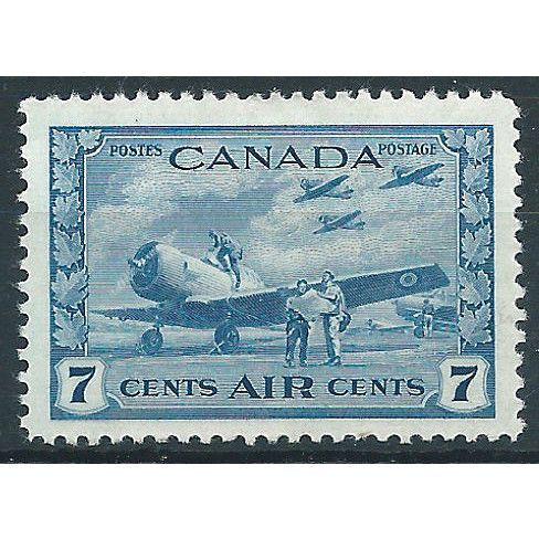 Canada 1942 SG400 7c Blue AIR Mounted Mint ....
