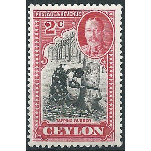 Ceylon 1935 SG368 2c Black & Carmine Mounted Mint .. ..