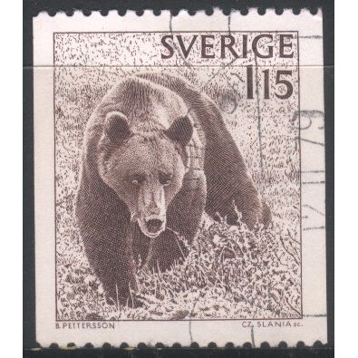 Sweden 1978 - SG950 - 1k.15 brown - Brown Bear - used