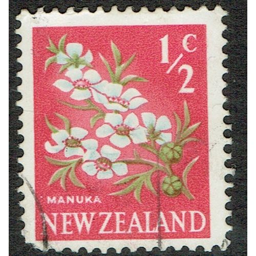 New Zealand 1967 Decimal Currency ½c Pale Blue Yellow Green and Cerise SG845 FU