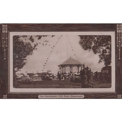 Dovercourt Essex Hairdresser Tobacconist Publishers Bandstand Rare Old Postcard