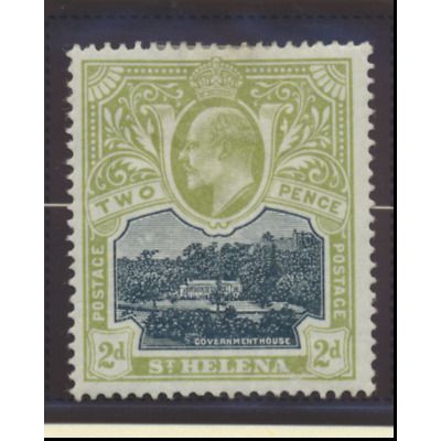 St. Helena Stamp Scott #52, Mint Hinged, Hinge Remnant