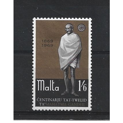 Malta.Birth Centenary of Mahatma Gandhi stamp.Mounted Mint.May25a